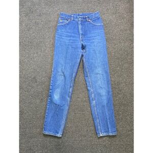 Vintage Levi's Juniors Orange Tab Blue Jeans Straight Womens 11 High Waisted USA